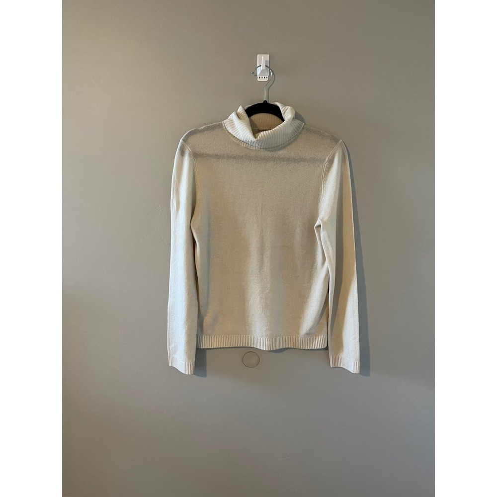 L.L. Bean cashmere cream‎ turtleneck sweater size small